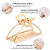 Canitor Small Hair Clips 3" Medium Semicircle Hair Clips 4PCS Gold Hair Clips Silver Hair Clips Small Hair Claw Clips Hair Clips for Thin Hair Claw Clips for Thin Hair Cute Hair Clips for Women
