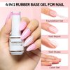 Nicedeco Rubber Base Gel Polish for Nails 6 Pcs Rubber Gel Nail Strengthener Nude Pink Nail Gel Polish Set 38