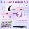 ALICE Wispy Lash Clusters Kit, Natural Lash Extension Kit Cluster Eyelash Extension Kit, 162pcs C Curl 10-14mm Eyelash Clusters with Lash Glue Bond and Seal Tweezers