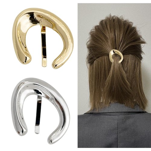 2PCS Metal Hair Cuffs,Gold silver Ponytail Cuff,Ponytail Buckle Women,Metal High Ponytail Clip Barrettes,Decorative Ponytail Cuff (Style 10)