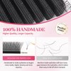 Lash Extensions 4D Eyelash Extensions W Lashes 0.07mm Thickness D Curl Lashes Mix 8-15mm Soft Lash Trays Pestañas Pelo a Pelo Natural Matte Black False Eyelashes Individual Lashes(W-4D-0.07-D,8-15mm)