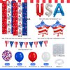 Red White and Blue Balloons Party Decorations with Patriotic Theme Foil Fringe Curtain for Graduation Party Supplies Nautical Veterans Memorial Day 4th of July Balloon Arch Decorations