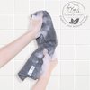 Natural Elephant Exfoliating Washcloth Charcoal Grey Japanese Shower Scrubber for Body (5 Pack (5 Washcloths))