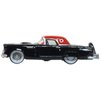 1956 Thunderbird Raven Black with Fiesta Red Top 1/87 (HO) Scale Diecast Model Car by Oxford Diecast 87TH56008