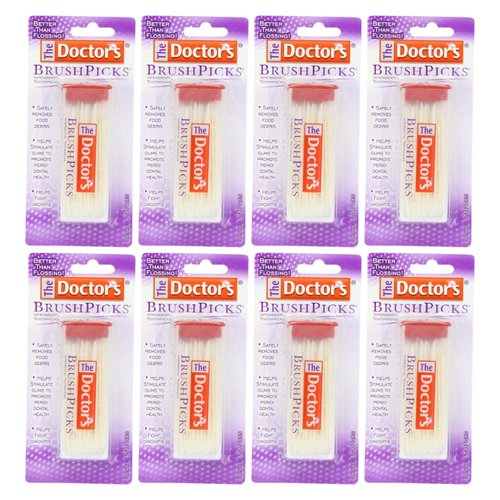 The Doctor's BrushPicks Interdental Toothpicks, 120 Count. (Pack of 8)
