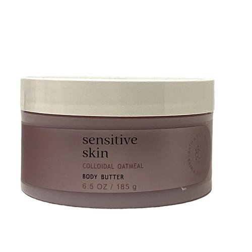 Bath & Body Works Sensitive Skin With Colloidal Oatmeal Body Butter with a Himalayan salts Spring Sample Soap.