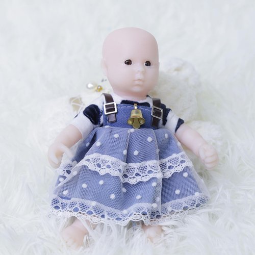 AISITE Full Silicone Baby Girl 6 Inch Mini Reborn Baby Dolls Eyes Opened, Mini Silicone Baby with Doll Clothing Accessories