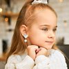 9 Pairs Girls Clip on Earrings, Kids Clip on Earrings for Girls, Cute Toddler Earrings Dress up Party Favor, Dangle Stick on Earrings for Little Girls Princess Play Jewelry Set