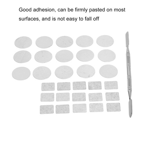 31pcs Metal Stickers for Eyeshadow Palette Set, Empty Eyeshadow Makeup Palette, Metal Stickers Colorful Empty Palette Sticker for Eyeshadow Palette Set (15Pcs Round + 15Pcs)