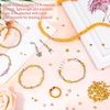 2160 Pieces Gold Spacer Beads Set, Assorted Round Star Gold Beads for Bracelet Jewelry Making(Gold, Sliver, Rose Gold, KC Gold)