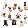 24 Pcs Pug Dog Hanging Decorations Pug Hanging Swirls Ceiling Swirls Pug Birthday Party Supplies for Pug Party Decorations