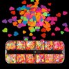 Luminous Nail Art Sequins, Fluorescent 3D Nail Glitter Flakes Design, Butterfly Flowers Stars Heart Letters Nail Decorations Holographic Acrylic Supplies Accessories False Nails Manicure Confetti Kit
