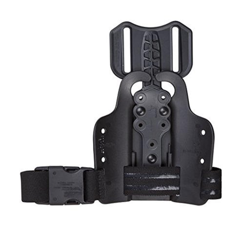 SAFARILAND Drop Flex Adapter with Single Strap Leg Shroud for Gun Holsters, Assembly Polymer,Black