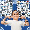107 PCS Police Car Temporary Tattoos Themed Birthday Party Decorations Favors Supplies Décor Cute Cop Officer Policeman Blue Tattoo Stickers Gifts For Boys Girls Class Prizes Rewards Cartoon Carnival
