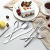 Gymdin 24 Pieces Spoons and Forks Set, Food Grade Stainless Steel Flatware Cutlery Set, Silverware Forks and Tablespoon for Home, Kitchen and Restaurant, Mirror Polished, Dishwasher Safe