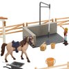 Peagprav Horse Stable Figurine Playset Horse Club with Rider Horses Toy Figures Animal Toys Set for Boys and Girls Gifts for Girls and Boys 3 4 5 6 7 8 Years up