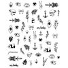 Impressed Gothic Authentic 5 Sheets Luxury Grunge Nail Art Stickers 500+ Black Customized Nail Decals for Fake Nail Design Decorations and Salon Nails Accessories for Men and Women (Grunge)