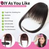 Loveternal Clip in Bangs 100% Real Human Hair Bangs Hair Clip on Bangs for Women Fake Bangs Fringe with Air Bangs Clip Hair Extensions for Daily Wear (Dark Brown)