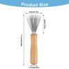 TIESOME Hair Brush Cleaner, Hairbrush Cleaner Tool with Stainless Steel Rake, Mini Hair Brush Remover, Small Hair Dirt Remover Brush for Home and Salon Use