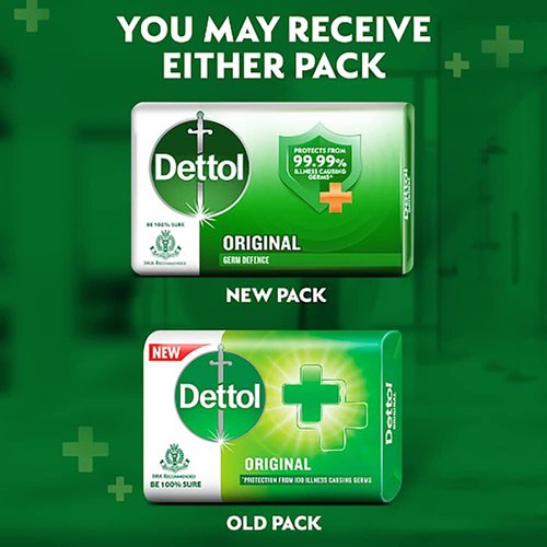 Dettol Original Germ Protection Bathing Soap bar, 125gm (Pack of 5)