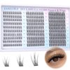 Lash Clusters Wispy Eyelash Clusters C Curl Individual Lashes zanlufly Natural 300Pcs Cluster Lashes Eyelash Extension 10 12 14MM DIY Lash Extension
