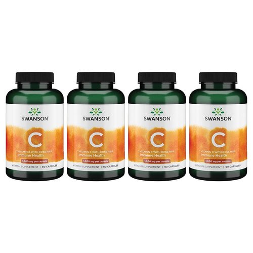 Swanson Vitamin C w/Rose Hips - Herbal Supplement Promoting Skin Health, Heart Health &amp; Immune Sy...