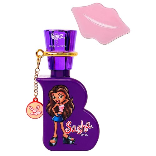 Glam Lux Beauty Bundle Beauty Creations X Bratz Vanilla Scented Lip Oil w Collagen Lip Mask Moisturizing & Shiny Lip Gloss (Sasha, 1 count)