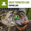 Lunkerhunt Frog Fishing Lure for Bass Fishing | Popping Frog 0.5 oz | Topwater Fishing Bait with Weedless Hooks, Hollow Body (Green Tea)