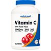 Nutricost Vitamin C with Rose HIPS 1025mg, 240 Capsules - Vitamin C 1,000mg, Rose HIPS 25mg, Premium, Non-GMO, Gluten Free Supplement