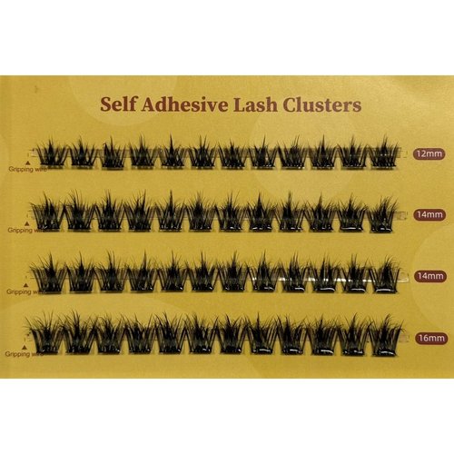 Pre Bond Lash Clusters, Self-Adhesive, Glue Free, No Irritation, 12-16mm (11-04)
