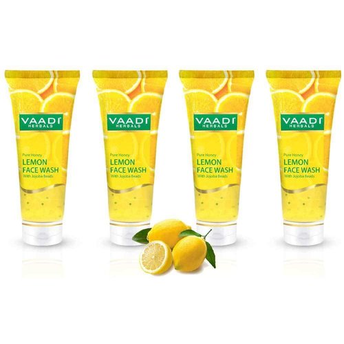 Vaadi Herbals Value Pack Of Honey Lemon Face Wash With Jojoba Beads (4x60ml)