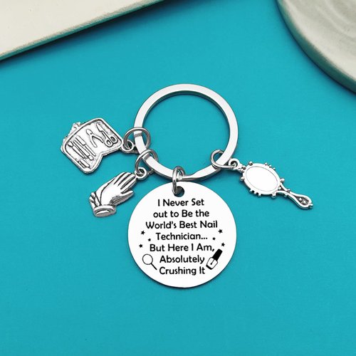 Xiahuyu Nail Tech Gifts Keychain Nail Technician Gifts Manicurist Graduation Gifts Beautician Gifts Nail Stylist Gifts Christmas Birthday Gifts Nail Tech Gifts for Women