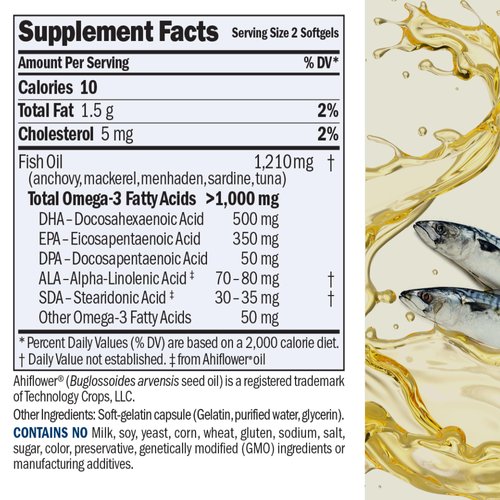 ANDREW LESSMAN Maximum Essential Omega-3 Unflavored, 30 Softgels - Ultra-Pure Omega-3 Fish Oil 1200 mg - High DHA, No Mercury Fish Oil Omega 3 Supplement - Small, Easy to Swallow Fish Oil Capsules