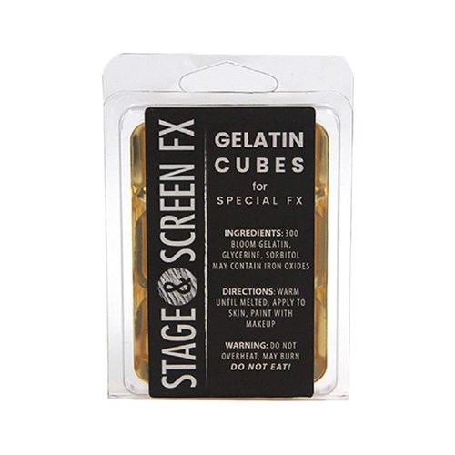 Professional FX Makeup Gelatin Cubes 4 oz. Clear - A Safe Alternative to Latex! Special FX Makeup, Skin Effects, Scars, Prosthetics Easy!