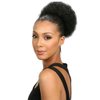 Afro Puff Drawstring Ponytail Extension for Black Women Afro Kinkys Curly Synthetic Ponytail Afro Bun Extension Hairpieces Updo Ponytail Hair Extensions 1B# Natural Black 5 inch Medium Size