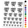 Never Give Up Motivational Temporary Tattoo Water Resistant Fake Body Art Set Collection - Black (One Sheet)