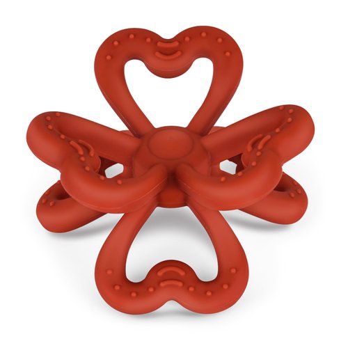 Haakaa Silicone Clover Teether Toy - Food Grade Silicone Teething Toys for Babies 3-6 Months 6-12 Months, Soft & Easy Hold Chew Toy for Infant, BPA Free (Copper)