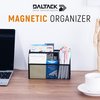 DALTACK Magnetic Pencil Holder Magnetic Shelf for the Whiteboard 3-Grid Mesh Magnetic Pen Holder for Refrigerator Magnetic Organizer Locker Accessories Organizer for Home, School and Office, Black