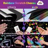 ZMLM Rainbow Scratch Paper Kit: 117Pcs Magic Art Craft Stuff Supplies Black Drawing Pad for Age 3-12 Kids Children Girl Boy DIY Toy Activity Educational|Party Faver|Christmas Birthday Gifts