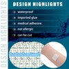 50 Pieces Transparent Film Dressing Clear Waterproof Bandages Transparent Stretch Adhesive Bandage Cover Round Shower Patch Shield Tattoo Tape Wrap Protection Supplies (4 Inch)