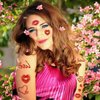 35 pcs Red Lip Temporary Tattoo Sticker Kiss Mark Design Waterproof Tattoo Stickers for Adult Girls Women Female Red Print Festival Face Body Decor Transfer Tattoos Stickers