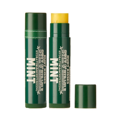 Ruby Kisses Stix O' Miracle Lip Balm, Maximum Strength Lip Revitalizer (Mint, 2 Count)