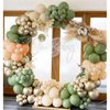 Sage Green Balloon Garland Arch Kit 165pcs Sage Green Sand White Apricot Blush Apricot Chrome Gold Balloons for Baby Shower Bridal Shower Birthday Engagement Party Decorations