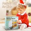 Wooden Car Ramp Toy for 1-2 Year Old Boy Girl Gifts - 4 Level Toddler Car Ramp Race Track Set with 4 Mini Cars & Garage - Montessori Baby Toys for 1 Year Old Christmas Birthday Gifts