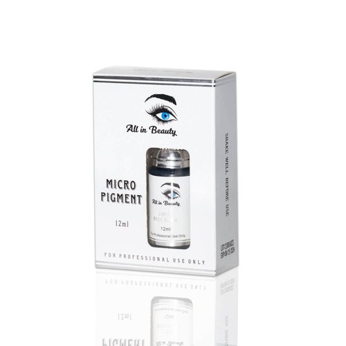 All in beauty Permanent Makeup Pigment for Eyeliner, Vegan Microblading and Ombre Brows Pigments, Professional use Cosmetic Pigment. Eyeliner and Eyebrows Tattoo Pigment. Liner Pigment (12ml)