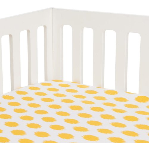 Sweet Potato Yellow Dot Fitted Sheet, Swizzle