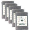 Natural Elephant Exfoliating Washcloth Charcoal Grey Japanese Shower Scrubber for Body (5 Pack (5 Washcloths))