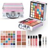 Hot Sugar Girls Makeup Kit Age 4-6 7-8 10-12, Little Girl Makeup Set, Makeup Kit for Teenagers 13-15 Includes Eyeshadow Lip Gloss Blush Highlighter Bronzer Brush (RAINBOW)