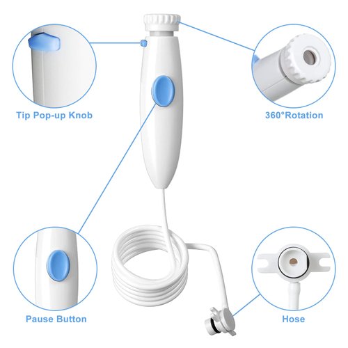 RAXSEG Oral Hygiene Accessories Compatible with Waterpik WP-100, WP-900 Replacement Kit for Ultra Water Flosser, Pack of 1 Handle/Hose
