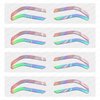 Airbrush Brows Shaping Guides Stickers, Rainbrow Eyebrow Tint Tape Stencils with High Arch/Medium Arch/Flat Brow Options (B-10Pairs per bag)